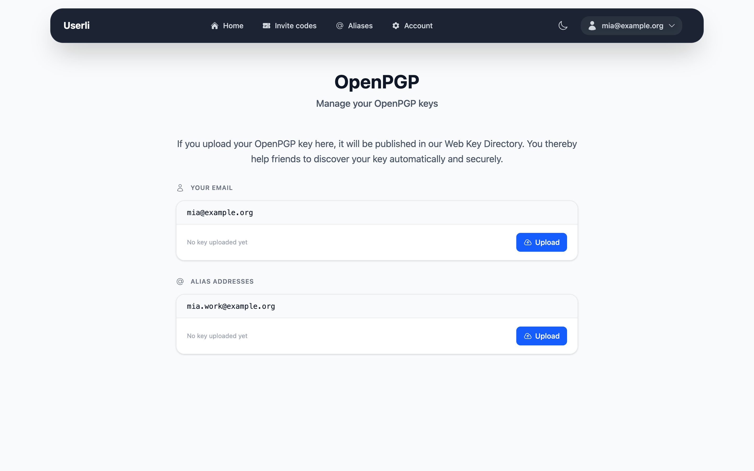 OpenPGP keys